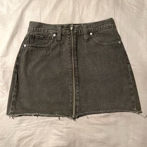 Madewell black denim A-line mini skirt, size 27